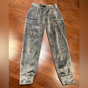 House of Harlow 1960 Slate Velvet Joggers